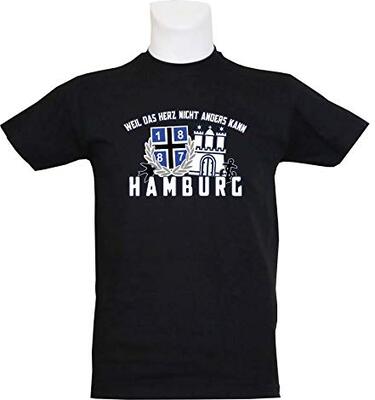 1887 Streetwear T-Shirt 'Weil das Herz Nicht Anders kann' schwarz bei Amazon bestellen