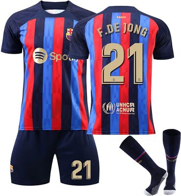 2022/23 Neu Fußball Trikot Nr.10/7/30/25 Stripe Trikot Set Fußballtrikot Kinder/Erwachsene, Sporttraining T-Shirts, Shorts und Socke, FußBall Trikot für Jungen/Herren bei Amazon bestellen