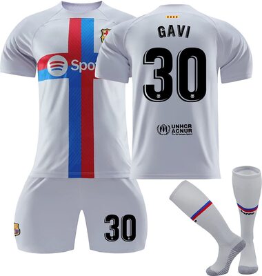 22/23 Neu Fußball Trikot Nr.9/7/30 Stripe Trikot Set Fußballtrikot Kinder/Erwachsene, Sporttraining T-Shirts, Shorts und Socke, FußBall Trikot für Jungen/Herren bei Amazon bestellen