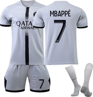 22/23 Paris Trikot PSG Trikot Set Fußballtrikot Kinder/Erwachsene, Nr.30/10//7 Nr.Sporttraining T-Shirts, Shorts und Socke, FußBall Trikot Kinder,Weiß bei Amazon bestellen