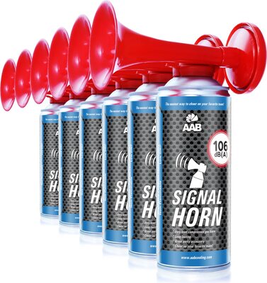 Alle Details zum Fußball-Trikot AAB Signal Horn – Laut Nebelhorn 106 dB(A) Mit Nicht Brennbarem Gas, Airhorn, Fußball Tröte, Gasfanfare, Pressluft Luftdruck Fanfare, Drucklufthupe, Tröte und ähnlichen Trikots