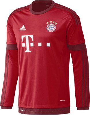Adidas FC Bayern München Home Trikot 2015/16 langarm, rot_S08806 bei Amazon bestellen