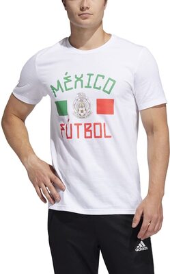 adidas Herren Mexiko Verstärker Fußball-T-Shirt, Weiß/Grün bei Amazon bestellen