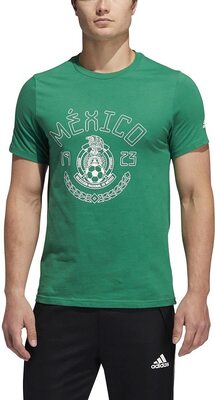 adidas Mexico Verstärker Fußball-T-Shirt für Herren, grün/weiß bei Amazon bestellen