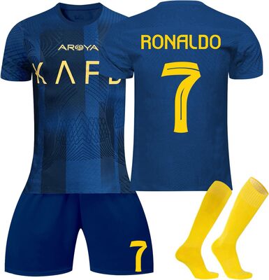 Alle Details zum Fußball-Trikot Al NASSR Trikot Ronaldo Nr. 7 Trikot für Kinder Fußball Jersey Set Fußballtrikot Football T-Shirt Shorts and Socks Set für Erwachsene und Kinder und ähnlichen Trikots