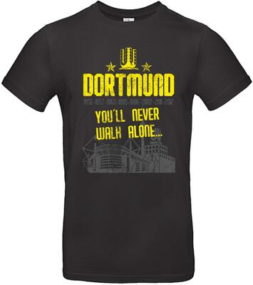 Alsino Herren T-Shirt Dortmund (3) You'll Never Walk Alone mit Jahreszahlen und Stadion aus Baumwolle bei Amazon bestellen
