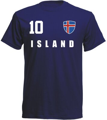 aprom Island T-Shirt Fußball Trikot Sport - Navy ALL-10 WM EM bei Amazon bestellen