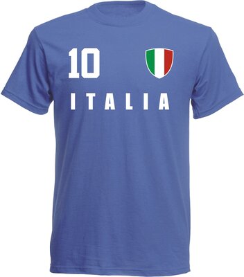 Alle Details zum Fußball-Trikot aprom Italien T-Shirt Fußball Trikot Sport - Royal WM EM ALL-10 und ähnlichen Trikots