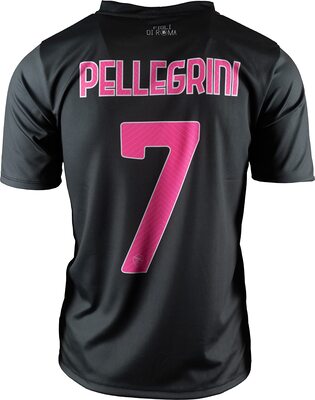 Alle Details zum Fußball-Trikot AS Roma Unisex Maglia Replica Adulto Third 22/23 Pellegrini Replica Ausweichtrikot und ähnlichen Trikots