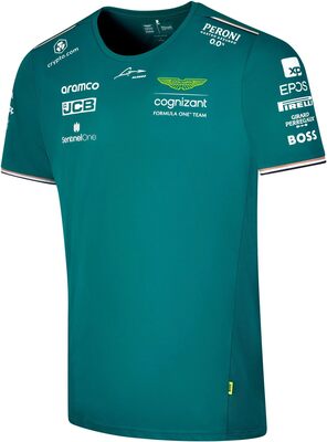 Aston Martin F1 Team – Offizieller Formel 1 Merchandise – Fernando Alonso Driver Range – Team T-Shirt – Grün bei Amazon bestellen