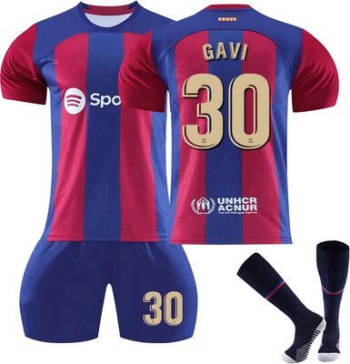 Alle Details zum Fußball-Trikot Barcelona Fussball Trikot Barca Kinder Neu Set, Hause/Auswärts Fußballtrikot 23/24 Heim- und Auswärtstrikots für Erwachsene und Kinder Jersey-Set,Sporttraining T-Shirts, Shorts und Socke Anzug und ähnlichen Trikots