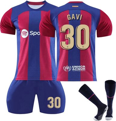 Barcelona Trikot Kinder Erwachsene Nr.10 Fußballtrikot-Set 2023 Fußball Trikot Fußballtrikot Zuhause/Abwesend Trainingsanzug,Football Jersey Set Trainings T-Shirt Shorts und Stutzen bei Amazon bestellen