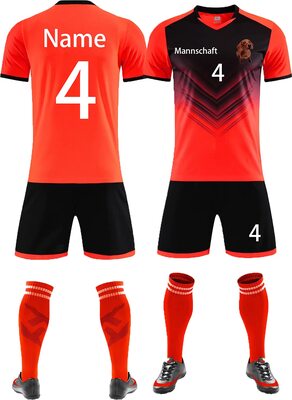 Alle Details zum Fußball-Trikot Benutzerdefiniert Trikot T-Shirt Shorts 2 Teiliges Set Jeder Name Nummer Team Logo - Fußballtrikot Kinder Männer Jungen Personalisierte Fußballtrikots und ähnlichen Trikots