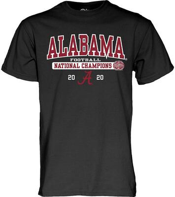 Blue 84 Herren Alabama Crimson Tide National Champs T-Shirt 2020–2021 Bold Black bei Amazon bestellen