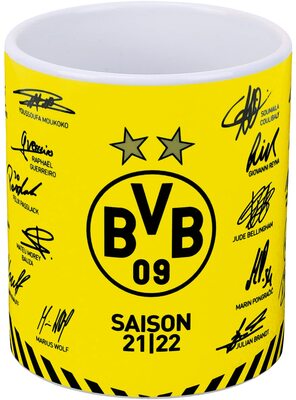 Borussia Dortmund BVB Unterschriftentasse Heimtrikot 2021/22 bei Amazon bestellen