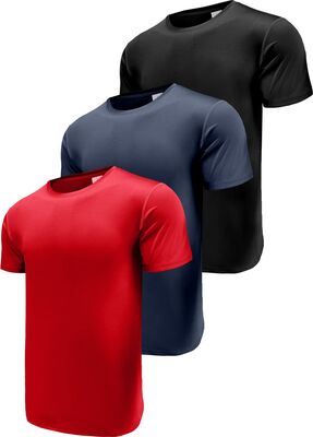 Boyzn Pack of 1 or 3 Sports T-Shirts, Men's Short-Sleeved T-Shirts, Functional Shirt, Running Shirt, Quick-Drying, Breathable Sports Shirt, Fitness Shirt, Training Shirt for Running, Workout, bei Amazon bestellen