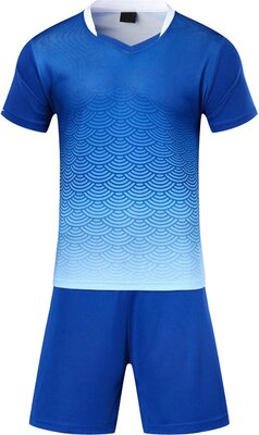BOZEVON Kinder Jungen Fussball Trikots Eltern-Kind-Ausrüstung von Männer Sports Trainingstrikots Trikot und Hose, Blau,EU S=Tag M, Erwachsene(157-165CM) bei Amazon bestellen