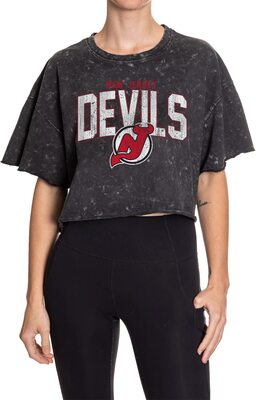 Calhoun NHL Surf & Skate Damen Oversize Drop Shoulder Acid Wash Cropped T-Shirt bei Amazon bestellen