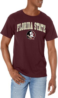 Alle Details zum Fußball-Trikot CAMPUS Farben Florida State Seminolen Erwachsene Arch & Logo Gameday T-Shirt – Granat, und ähnlichen Trikots