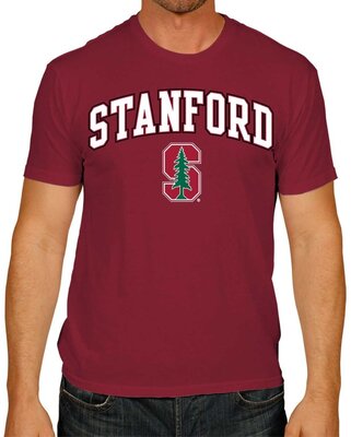 Alle Details zum Fußball-Trikot CAMPUS Farben Stanford Cardinal Erwachsene Arch & Logo Soft Style Gameday T-Shirt – Cardinal, und ähnlichen Trikots