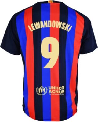 Alle Details zum Fußball-Trikot Champion's City Lewandowski 9 Home Trikot 22/23 - Offizielle Replik FC Barcelona - Erwachsene und ähnlichen Trikots