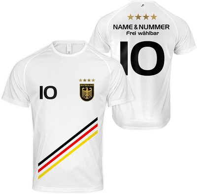 Alle Details zum Fußball-Trikot DE FANSHOP Herren Personalisiertes Deutschland Trikot und ähnlichen Trikots