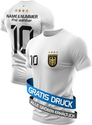 DE FANSHOP Kinder Personalisiertes Deutschland Trikot Fußball Shirt D1 bei Amazon bestellen