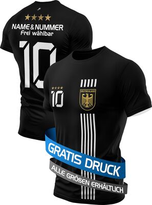 Alle Details zum Fußball-Trikot DE FANSHOP Kinder Personalisiertes Deutschland Trikot Fußball Shirt D5B und ähnlichen Trikots