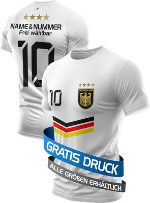 DE FANSHOP Kinder Personalisiertes Deutschland Trikot Fußball Shirt DV bei Amazon bestellen