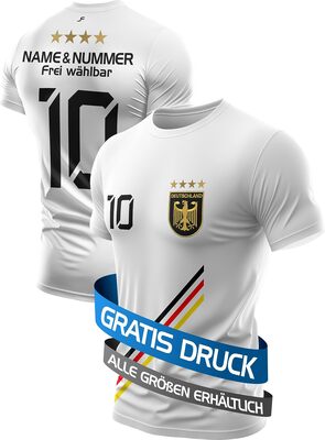 DE FANSHOP Kinder Personalisiertes Deutschland Trikot Fußball Shirt Z3 bei Amazon bestellen