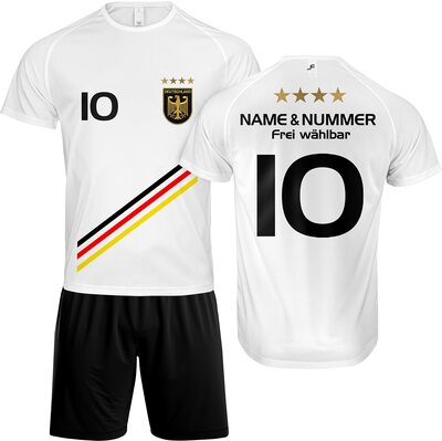 DE FANSHOP Kinder Personalisiertes Deutschland Trikot Set 3Z bei Amazon bestellen