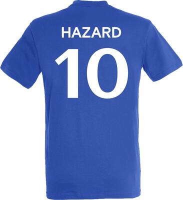 Alle Details zum Fußball-Trikot Eden Hazard Chelsea T-Shirt, offizielle Chelsea FC Kollektion, Herrengröße und ähnlichen Trikots