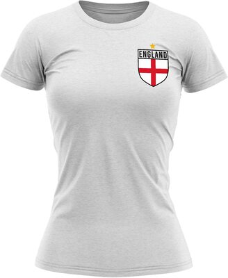 England Shirt Damen – England Flagge Badge T-Shirt – Fußball Land Europäische Fans 2020 Retro Tee Sie – Englisches Turnier 2021 Fußball-Top bei Amazon bestellen