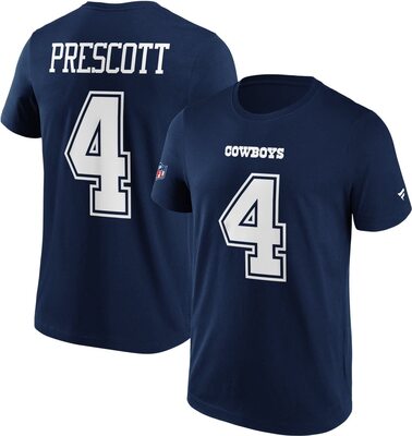 Fanatics Dak Prescott #4 Dallas Cowboys Iconic Player NFL T-Shirt Navy bei Amazon bestellen