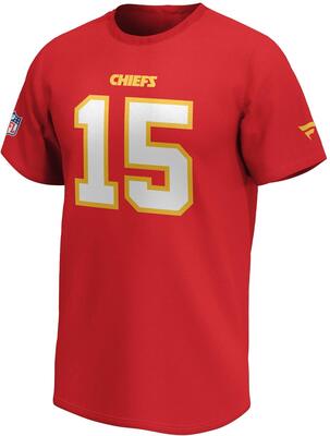 Alle Details zum Fußball-Trikot Fanatics NFL T-Shirt Kansas City Chiefs Patrick Mahomes #15 rot Iconic Name & Number Trikot Jersey und ähnlichen Trikots