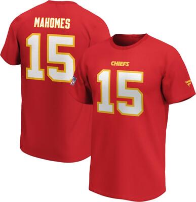 Fanatics NFL T-Shirt Kansas City Chiefs Patrick Mahomes rot Iconic Name & Number Trikot Jersey bei Amazon bestellen