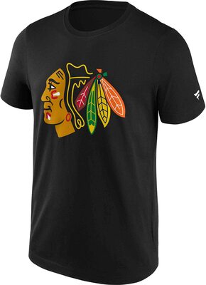Fanatics - NHL Chicago Blackhawks Primary Logo Graphic T-Shirt Farbe Schwarz bei Amazon bestellen