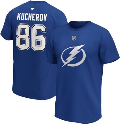 Fanatics Nikita Kucherov #86 Tampa Bay Lightning Iconic Player NHL T-Shirt Blau bei Amazon bestellen