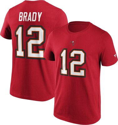 Fanatics Tom Brady #12 Tampa Bay Buccaneers Iconic Player NFL T-Shirt Rot bei Amazon bestellen