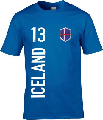 FanShirts4u Kinder Fanshirt Trikot Jersey Island Iceland T-Shirt inkl. Druck Wunschname u. Wunschnummer EM WM bei Amazon bestellen