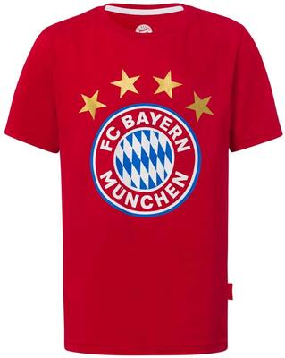 Alle Details zum Fußball-Trikot FC Bayern München Kinder T-Shirt Logo rot und ähnlichen Trikots