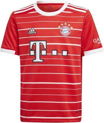 Alle Details zum Fußball-Trikot FC Bayern München, Kurzes Fußballhemdhemd Jungen, Saison 2022/23 Offizielle Heimtrikot und ähnlichen Trikots