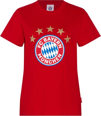 Alle Details zum Fußball-Trikot FC Bayern München T-Shirt Logo Damen Schwarz und ähnlichen Trikots