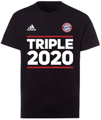 Alle Details zum Fußball-Trikot FC Bayern München T-Shirt Triple 2020 schwarz, S und ähnlichen Trikots