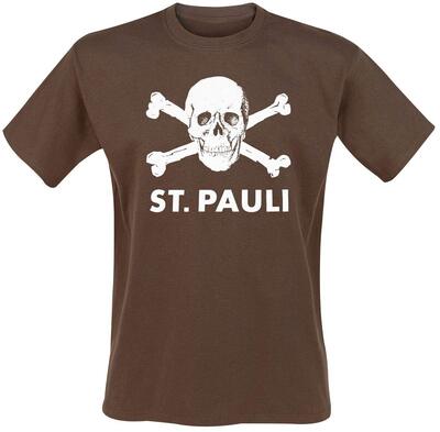 FC St. Pauli Totenkopf Braun T-Shirt braun bei Amazon bestellen