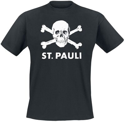 Alle Details zum Fußball-Trikot FC St. Pauli Totenkopf Männer T-Shirt schwarz Fan-Merch, Fußball und ähnlichen Trikots