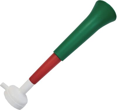 Alle Details zum Fußball-Trikot FUN FAN LINE - Pack x3 Plastik Vuvuzela Trompeten.  Zubehör für Fußball- und Sportfeste. Geräuschvolles Lufthorn für die Animation. und ähnlichen Trikots