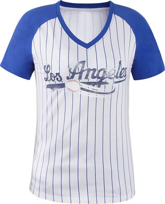 Geneisteck Damen City Baseball Fans V-Ausschnitt Käfig Raglan T-Shirts bei Amazon bestellen