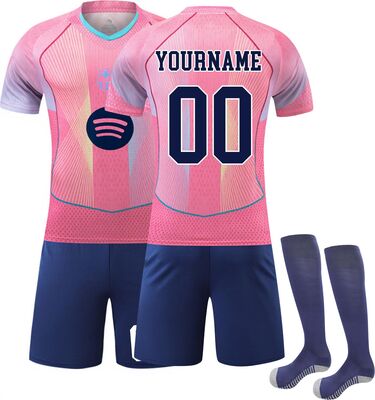 Generisch Barcelona Personalised Football Jersey with Own Name/Number, Football Jersey Shorts Socks Sets for Men/Children bei Amazon bestellen