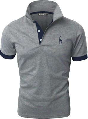 GNRSPTY Poloshirt Herren Kurzarm Polohemd Giraffe Stickerei Einfarbig T-Shirt M-3XL bei Amazon bestellen